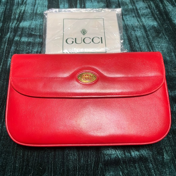 Gucci Bags Authentic Vintage Red Leather Gucci Handbag Poshmark
